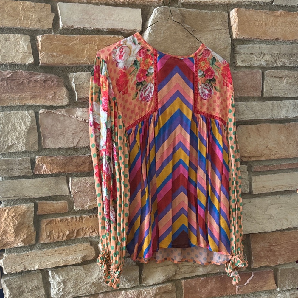 Anthropologie floral blouse -blank London